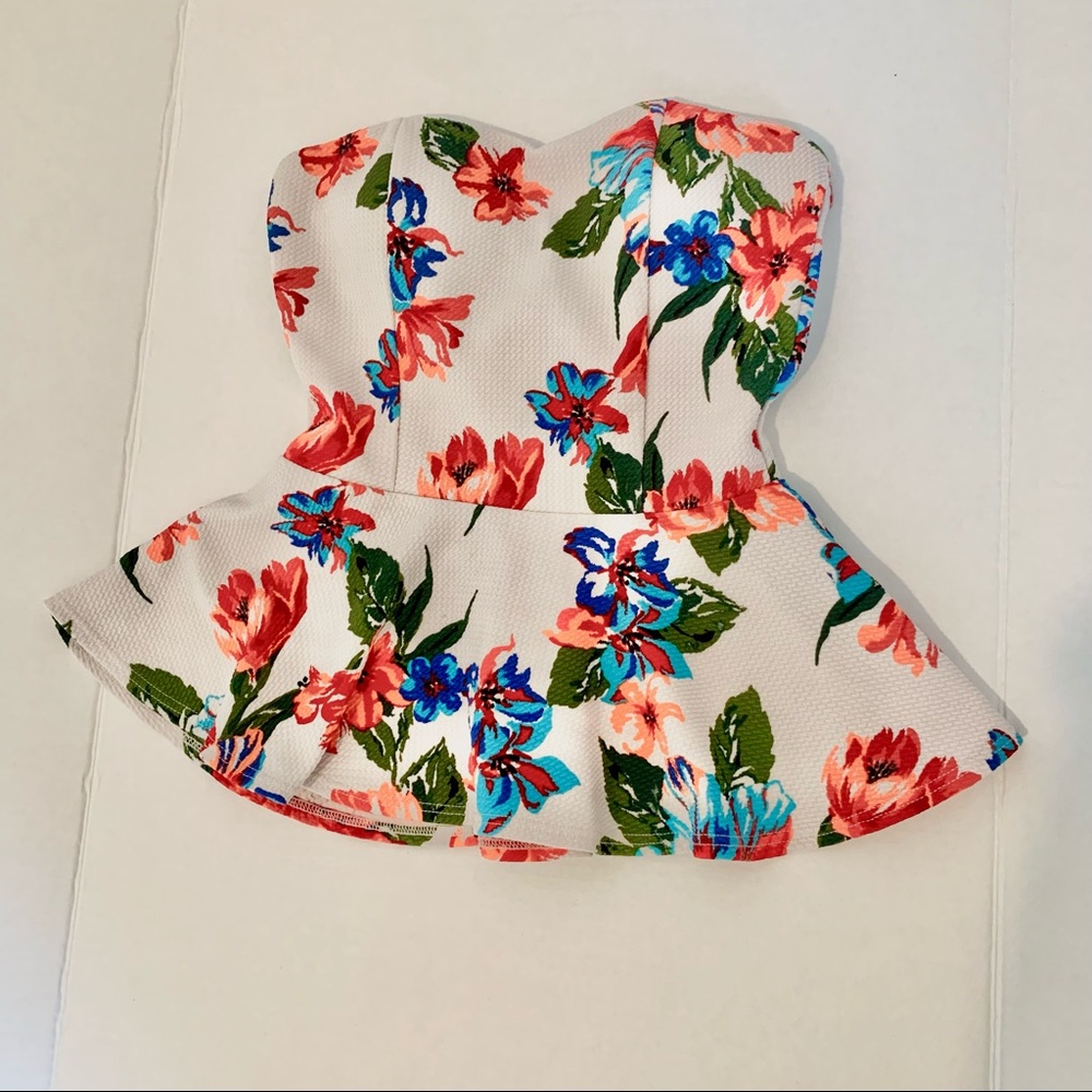Peplum Floral Top